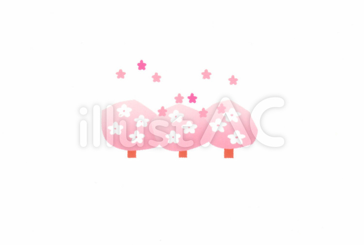 桜の木 植物,背景,桜パターンのイラスト素材