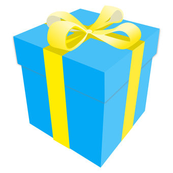 ギフトボックス 青 ギフトボックス,箱,贈り物,ギフト,プレゼント,誕生日,お祝い,記念日,リボン,蓋のイラスト素材