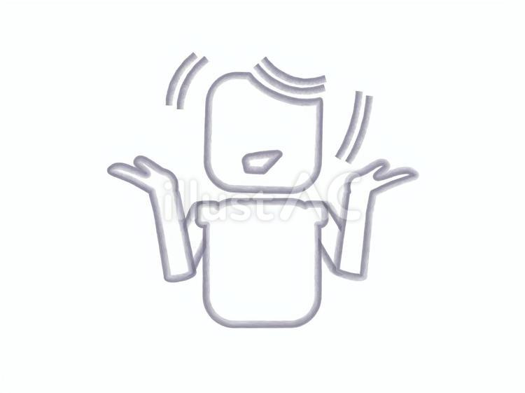 お手上げな男性 男,人,伝えるのイラスト素材