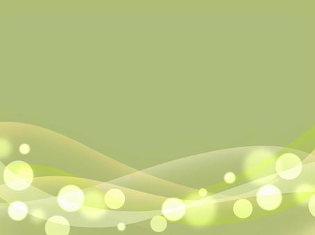 グリーンの光とウェーブの背景 背景,壁紙,キラキラのイラスト素材