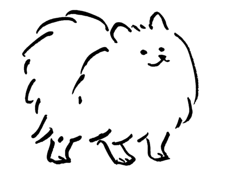 Illustration, dog, a pet, line drawing, 