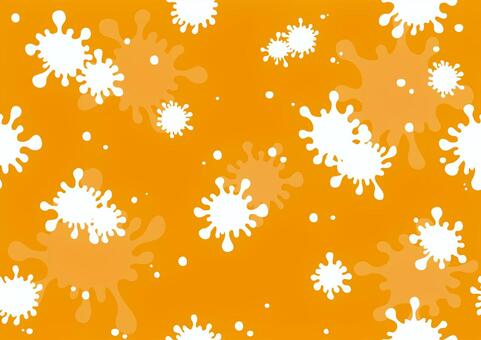 ポップでシームレスなペンキの飛沫の模様 ペンキ,飛沫,液だまり,シームレス,ポップ,オレンジ色,背景のイラスト素材