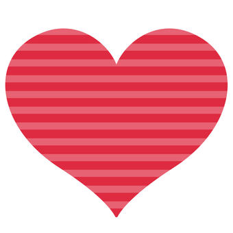 横線にストライプのハートマーク バレンタイン,ハート,ハートマーク,飾り枠,ハートフレーム,ハート型,フレーム,ストライプ,シルエット,アイコンのイラスト素材