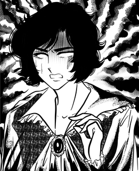 ショックを受ける昭和少女漫画風黒髪王子様 少女漫画,漫画,男性,王子様,ショック,白目,昭和,王族,レトロ,劇画のイラスト素材