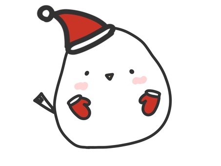 シマエナガ　サンタ シマエナガ,サンタクロース,クリスマスのイラスト素材