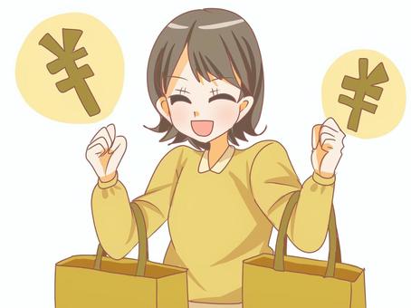 無駄遣いをする女性