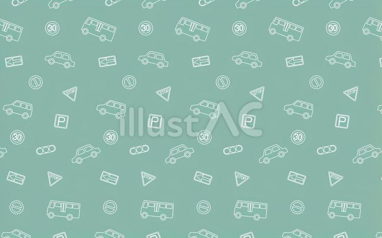 車と標識の背景画像６ 背景,車,標識のイラスト素材
