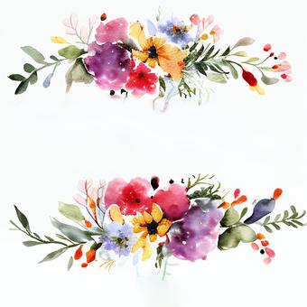 花卉水彩畫框, 花卉水彩畫框, 框架, 水彩, 自然,