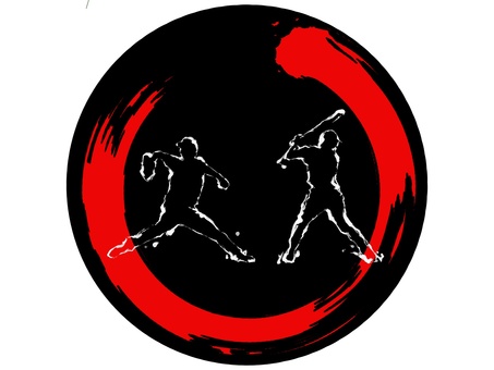 野球（投打カラー）７ 野球,スポーツ,ピッチャー,バッター,筆,高校野球,草野球,ソフトボール,バッティング,ピッチングのイラスト素材