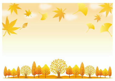 Background of fallen leaves and colored trees, fallen leaves, dead leaves, autumn, JPG, PNG and AI