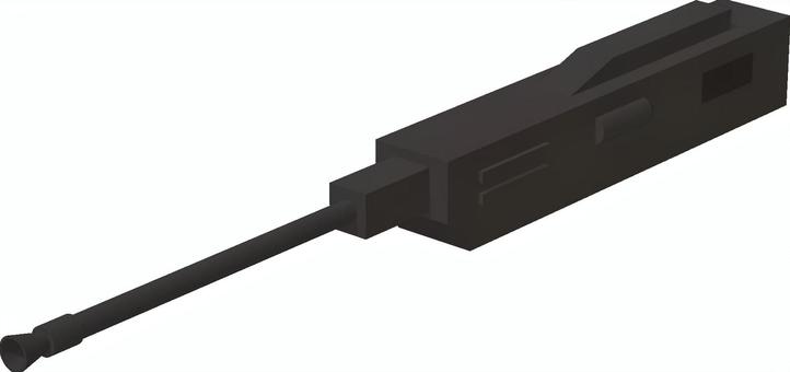 機関砲 機関砲 ミリタリー,銃,機関砲,マシンガン,武器,兵器,黒色,3dcg,立体,デフォルメのイラスト素材