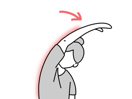 広背筋のストレッチ 広背筋,ストレッチ,背中,脇,伸ばすのイラスト素材