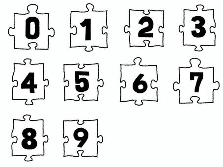 数字 数字,番号,パズル調,セット,pop調,挿絵,ワンポイント,素材,商用可,無料のイラスト素材
