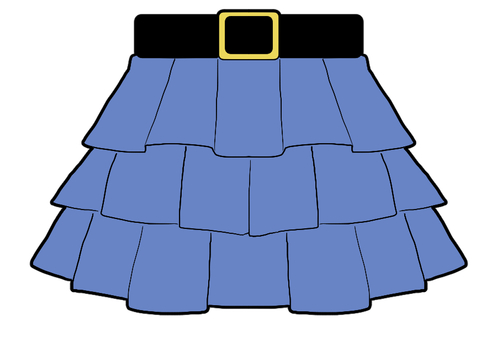 Illustration, çırpınan, etek, fırfır, 