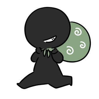 泥棒して逃げる黒い人 泥棒,逃げる,走る,とんずら,犯罪,犯人,人物,悪人,悪い,人のイラスト素材