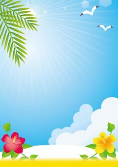 Tropical hibiscus background_vertical, JPG and AI Tropical hibiscus background_vertical, southern country, resort, vacation, JPG and AI
