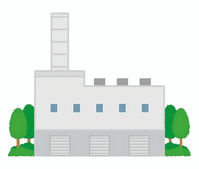 クリーンセンター クリーンセンター クリーンセンター,ごみ処理場,焼却場,ゴミ焼却場,焼却,工場,建物,リサイクル,廃棄物,産業廃棄物のイラスト素材