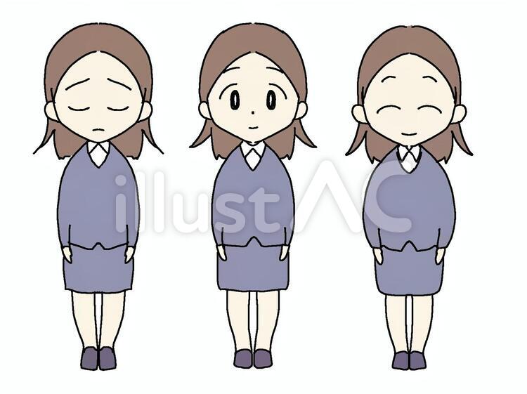 就活生 女性,人物,キャラのイラスト素材