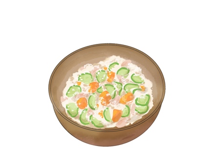 ポテトサラダ ポテトサラダ,サラダ,ジャガイモ,リアル,手描きのイラスト素材