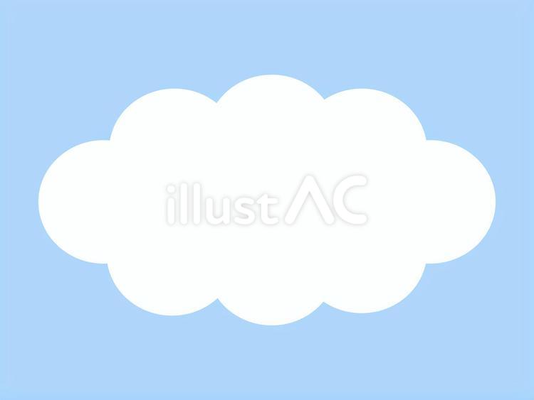 白い雲の形のフレーム 雲,雲型,フレームのイラスト素材