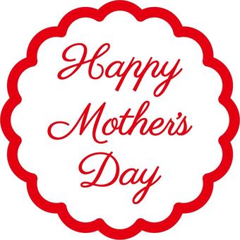 母の日のロゴ・白背景