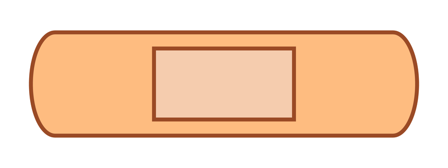 絆創膏のイラスト 絆創膏,治療,怪我,医療,保健室,応急処置,塞ぐ,きず,衛生用品,救急のイラスト素材