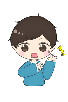 驚く男性のイラスト 男性,学生,驚く,ビックリ,驚愕のイラスト素材