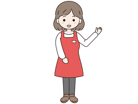 Illustration of a female clerk giving guidance, clerk, guide, customer service, JPG, PNG and AI