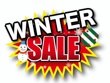 WINTER SALE　目立つタイトル2 ウィンターセール,セール,チラシ,タイトル,見出し,カラフル,縁取り,飾り,立体感,飾り文字のイラスト素材