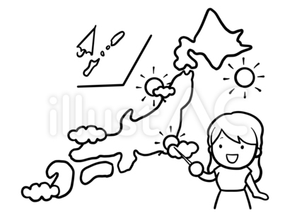 天気予報(線画)