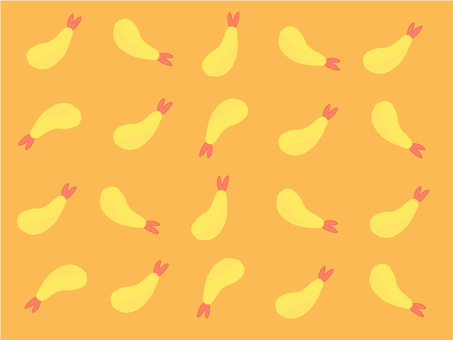 えび天柄7 エビ天,揚げ物,天麩羅,えび,アイコン,シンプル,かわいい,日本,日本料理,和食のイラスト素材