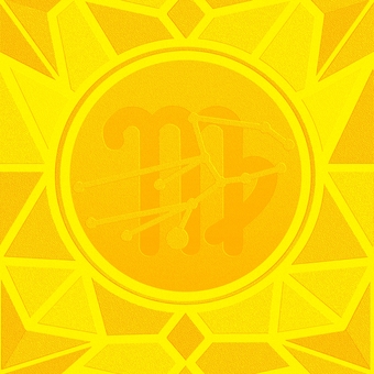 シームレスなモザイク乙女座　ｐ エンボス おとめ座,乙女座,星占い,ホロスコープ,占星術,12星座,宇宙,天体,天文,ギリシャ神話のイラスト素材