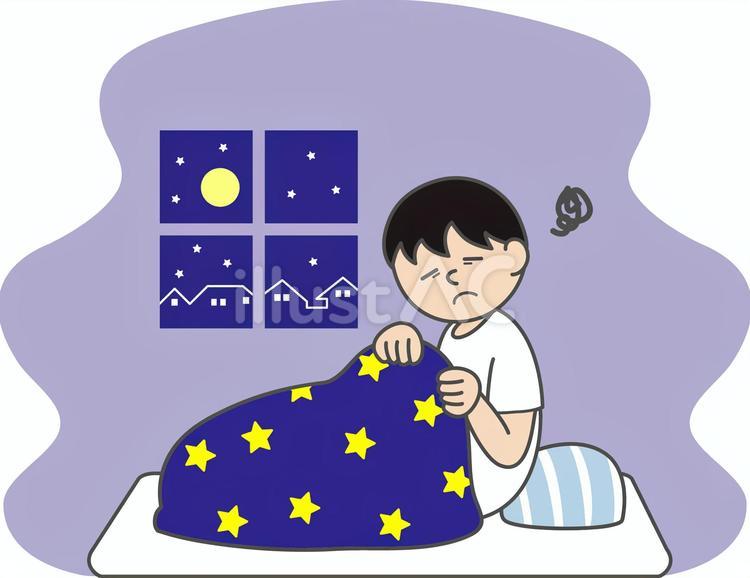 睡眠不足の男の子 男の子,男性,子供のイラスト素材