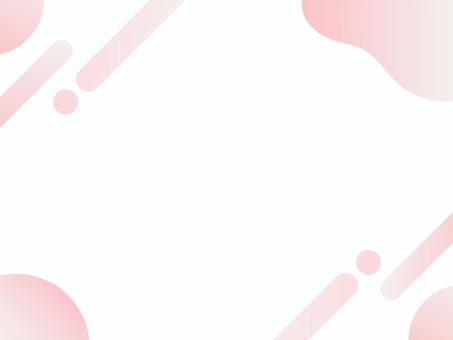 流体シェイプと図形の優しいピンク背景