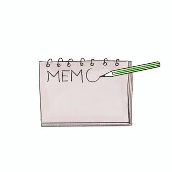 メモ帳（ピンク） 書く,メモ,記入,記録,思い出,習慣,本,雑貨,道具,記帳のイラスト素材
