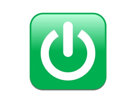 ■電源ポタン　みどり 電源ボタン,みどり,オン,オフ,起動,終了,パソコン,電化製品のイラスト素材