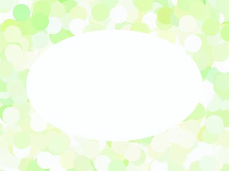 緑の幾何学模様の楕円形フレーム26 幾何学,フレーム,背景,枠,飾り枠,緑,黄緑,幾何学模様,見出し,タイトルのイラスト素材