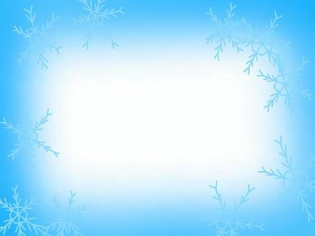 雪の結晶フレーム 雪,結晶,冬,フレーム,冷たい,季節,枠,装飾,タイトル,見出しのイラスト素材