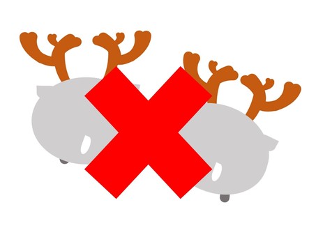 Reindeer's back and cross Reindeer's back and cross