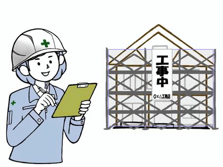 在工地工作的婦女_房屋建築工程_建築師, 在工地工作的婦女_房屋建築工程_建築師, 建設, 正在建設中, 現場,