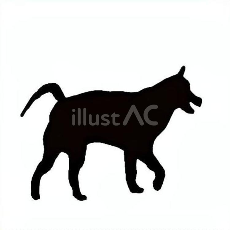 犬。。 犬,シルエット,動物のイラスト素材