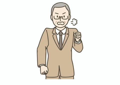 激怒する男性上司 人物,サラリーマン,職業,男性,スーツ,上司,激怒,怒る,ビジネスマン,会社員のイラスト素材