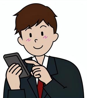 A man looking at and operating a mobile phone, JPG, PNG and AI A man looking at and operating a mobile phone, mobile phone, mobile phone, smartphone, JPG, PNG and AI