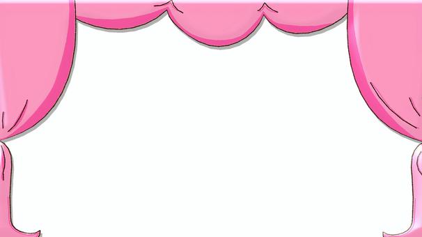 Opera curtain decorative frame (pink), , JPG and PNG