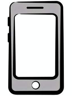 手書風スマートフォンのイラスト・モノクロ スマートフォン,白背景,ブラック,背景,透過,ベクター,フレーム,スマホ,モックアップ,背景透過のイラスト素材