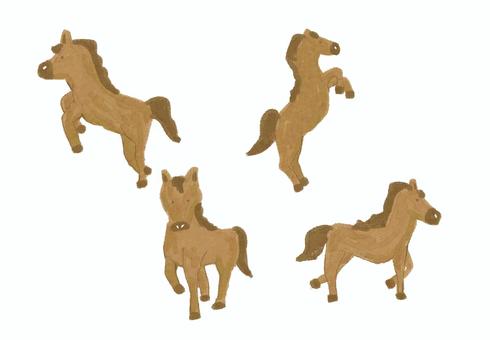 ウマ　イラスト 馬,午年,ポーズ,動物,生き物,動物園,年賀状,2026年,干支,牧場のイラスト素材