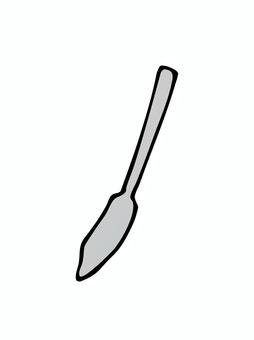斜め横から見たバターナイフのイラスト