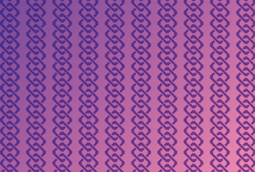 ハガキサイズの和柄吉原繋ぎの紫Xピンク