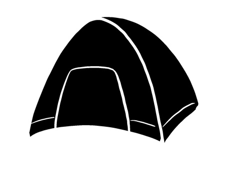 テントシルエット アウトドア,テント,シルエット,手描き,サバイバル,キャンプ,シンプル,背景透過,休日,趣味のイラスト素材