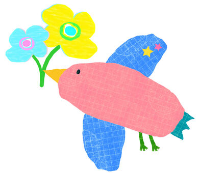 Birds and flowers, spirit, girly, picture book, JPG and PNG